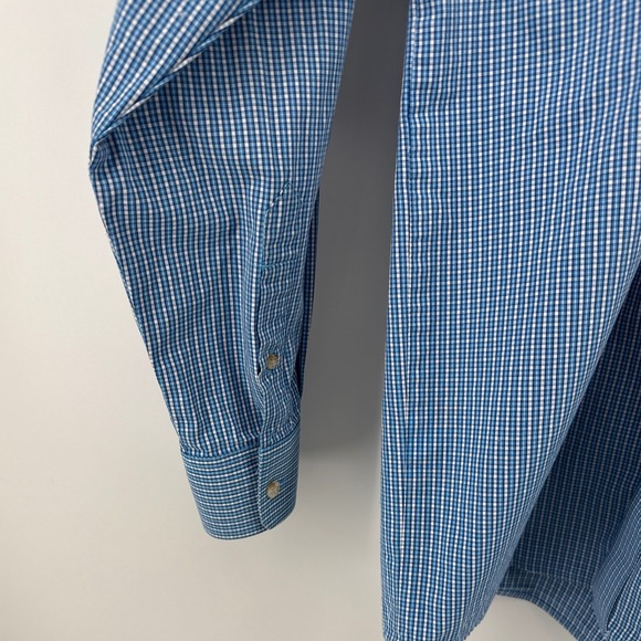Ariat Pro Series Mens Blue Gingham Long Sleeve Button Down Shirt Small 10013022 - Picture 5 of 12